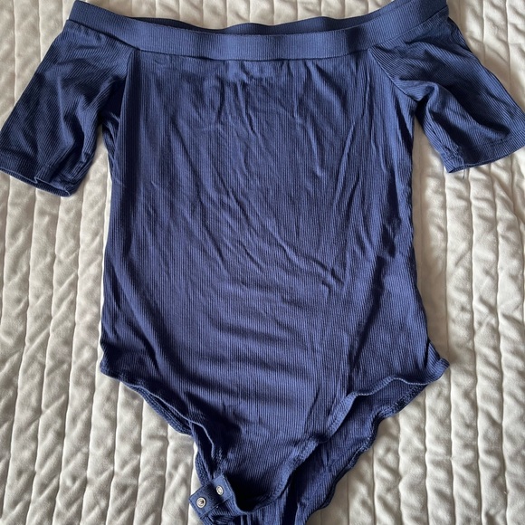 Blue off the shoulder bodysuit - Picture 1 of 2